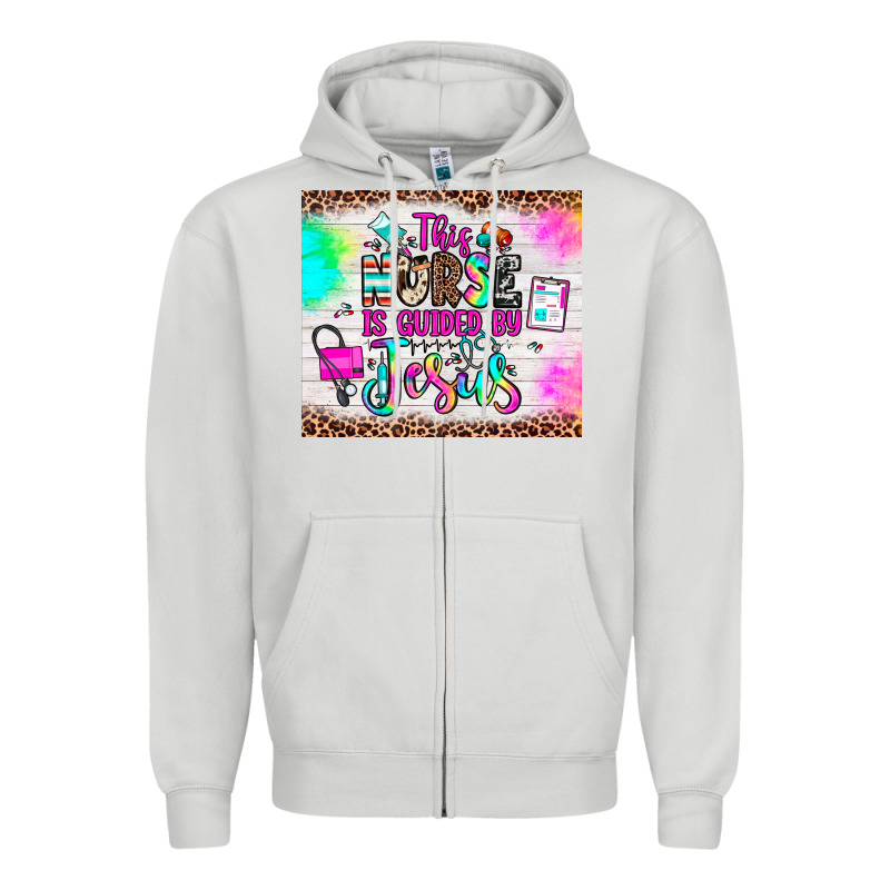 This Nurse Is Guided By Jesus Zipper Hoodie by JahusDesignShop | Teevron