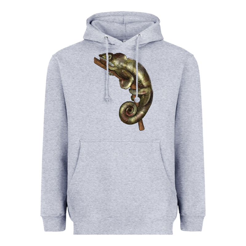 Green Chameleon Lizard Illustrations Heavyweight Hoodie by LillyAllenDesigns | Teevron