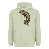 Matcha Green Chameleon Lizard Illustrations Heavyweight Hoodie - LillyAllenDesigns