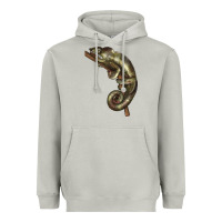 Moon Dust Green Chameleon Lizard Illustrations Heavyweight Hoodie - LillyAllenDesigns