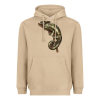 Mushroom Green Chameleon Lizard Illustrations Heavyweight Hoodie - LillyAllenDesigns