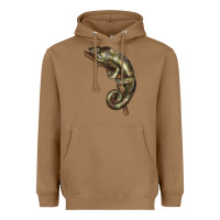 Toasted Coconut Green Chameleon Lizard Illustrations Heavyweight Hoodie - LillyAllenDesigns
