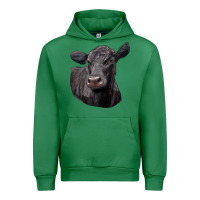 Emerald Black Angus Cow Illustrations Urban Hoodie - LillyAllenDesigns