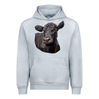 Heather Grey Black Angus Cow Illustrations Urban Hoodie - LillyAllenDesigns