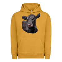 Pigment Peanut Butter Black Angus Cow Illustrations Urban Hoodie - LillyAllenDesigns
