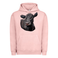 Pigment Salmon Black Angus Cow Illustrations Urban Hoodie - LillyAllenDesigns