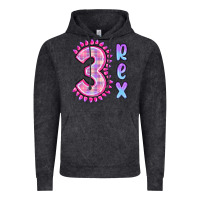 Vintage Black 3 rex pink dinosaur Vintage Hoodie - MaliasSmallBusiness