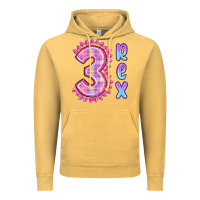 Vintage Mustard 3 rex pink dinosaur Vintage Hoodie - MaliasSmallBusiness