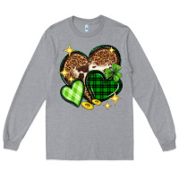 Heather Grey St. Patrick's Day hearts Long Sleeve Tee - Neo Western