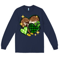 Navy St. Patrick's Day hearts Long Sleeve Tee - Neo Western