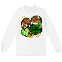 White St. Patrick's Day hearts Long Sleeve Tee - Neo Western