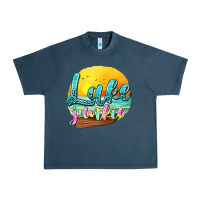 Midnight Navy lake junkie Urban Heavy Tee - texasbilliewilder