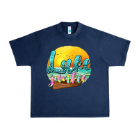Navy lake junkie Urban Heavy Tee - texasbilliewilder