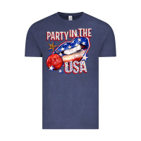 Vintage Denim party in the usa billie wilder Vintage Tee - texasbilliewilder