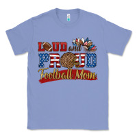 Colony Blue loud and proud football mom Classic Tee - HRA Design Shop