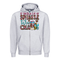 Heather Grey it takes a lot of sparkle to be a cna Zipper Hoodie - JahusDesignShop
