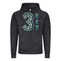Vintage Black 3 rex green dinosaur Vintage Hoodie - MaliasSmallBusiness
