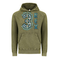Vintage Olive 3 rex green dinosaur Vintage Hoodie - MaliasSmallBusiness