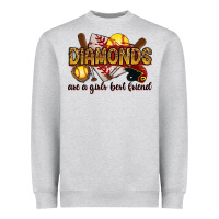 Heather Grey diamonds are a girls best friends Heavyweight Sweatshirt - RanaPortraitStore