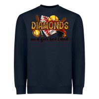 Navy diamonds are a girls best friends Heavyweight Sweatshirt - RanaPortraitStore