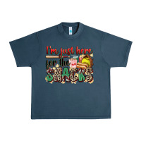Midnight Navy i'm just here for the snacks softball Urban Heavy Tee - Zillion Design Studio