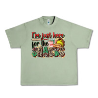 Oil Green i'm just here for the snacks softball Urban Heavy Tee - Zillion Design Studio