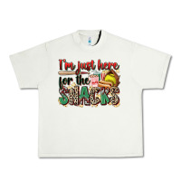 Pistachio i'm just here for the snacks softball Urban Heavy Tee - Zillion Design Studio