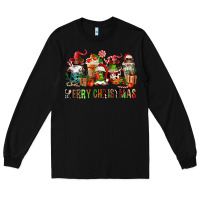 Black merry christmas coffee afro gnomies Long Sleeve Tee - FaDigitalArtStudio