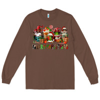 Chestnut merry christmas coffee afro gnomies Long Sleeve Tee - FaDigitalArtStudio