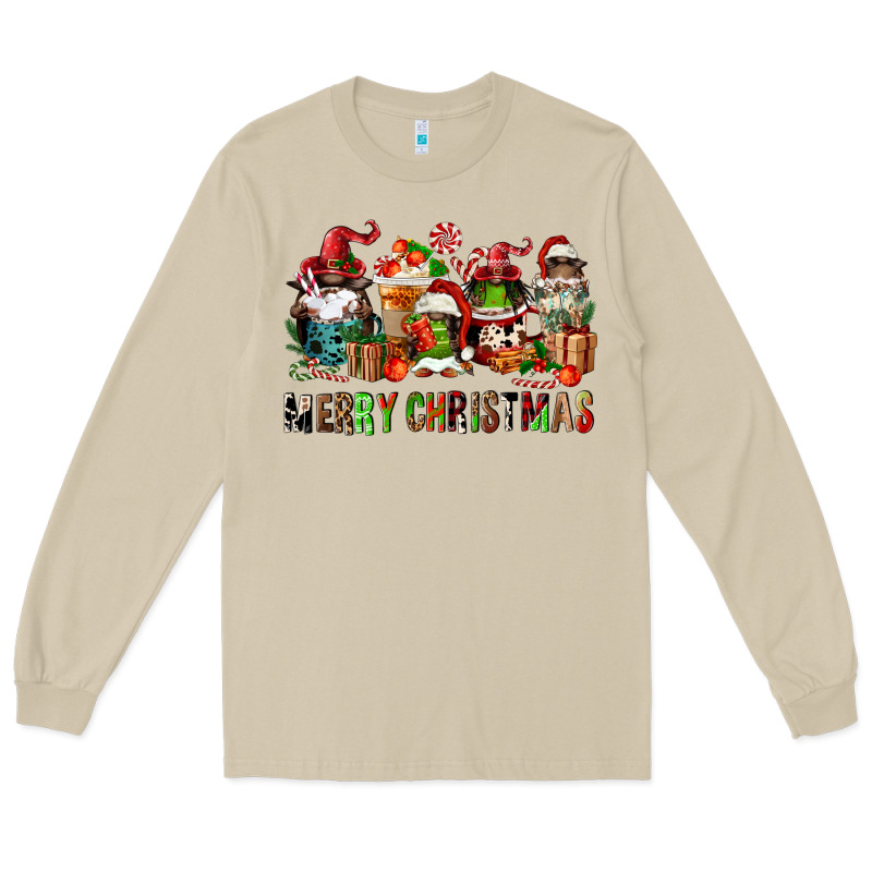 Merry Christmas Coffee Afro Gnomies Long Sleeve Tee by FaDigitalArtStudio | Teevron