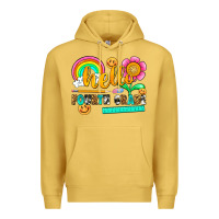 Antique Gold hello fourth grade Premium Hoodie - NancyCooperArtShop