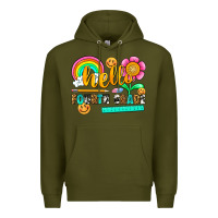 Army Green hello fourth grade Premium Hoodie - NancyCooperArtShop