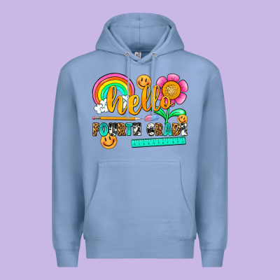 Hello Fourth Grade Premium Hoodie Designed By Nancycooperartshop