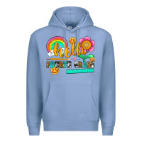 Colony Blue hello fourth grade Premium Hoodie - NancyCooperArtShop