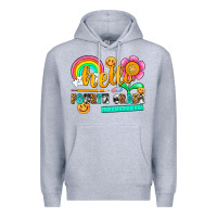 Heather Grey hello fourth grade Premium Hoodie - NancyCooperArtShop