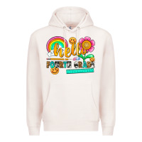 Pale Pink hello fourth grade Premium Hoodie - NancyCooperArtShop