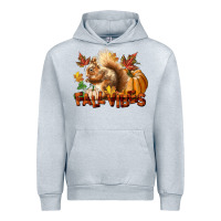 Heather Grey Fall Vibes Squirrel Urban Hoodie - LillyAllenDesigns
