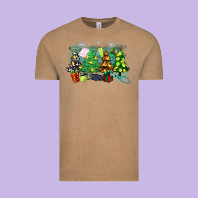 Vintage Tee christmas trees with tennis