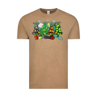 Vintage Coffee christmas trees with tennis Vintage Tee - Zillion Design Studio