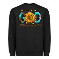 Black with god all things possible Heavyweight Sweatshirt - RanaPortraitStore