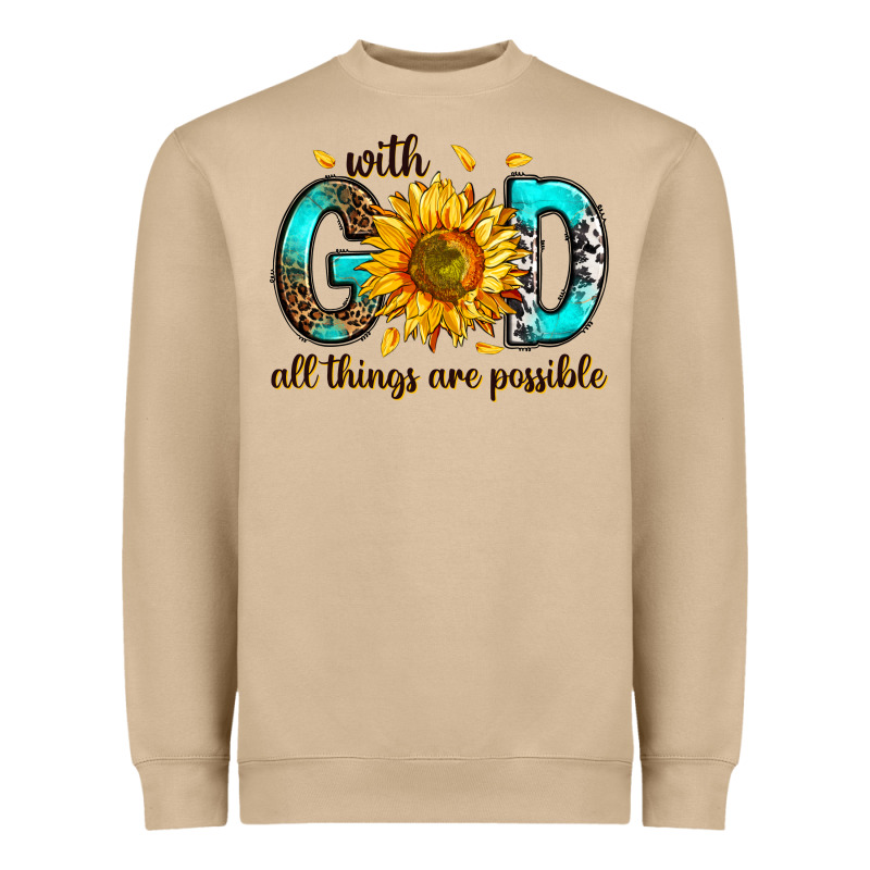 With God All Things Possible Heavyweight Sweatshirt by RanaPortraitStore | Teevron