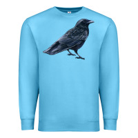 Ocean Blue American Crow Premium Sweatshirt - LillyAllenDesigns
