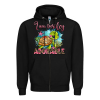 Black i am turtley adorable Zipper Hoodie - AdoDesignShop