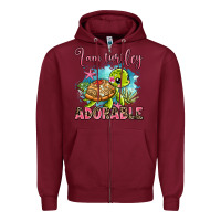 Burgundy i am turtley adorable Zipper Hoodie - AdoDesignShop