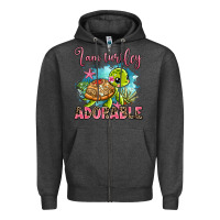 Charcoal Heather i am turtley adorable Zipper Hoodie - AdoDesignShop