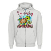 Dove Grey i am turtley adorable Zipper Hoodie - AdoDesignShop