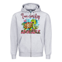 Heather Grey i am turtley adorable Zipper Hoodie - AdoDesignShop