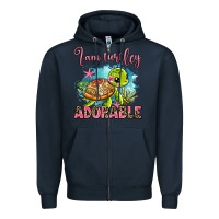 Navy i am turtley adorable Zipper Hoodie - AdoDesignShop