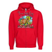 Red i am turtley adorable Zipper Hoodie - AdoDesignShop