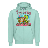 Seafoam i am turtley adorable Zipper Hoodie - AdoDesignShop